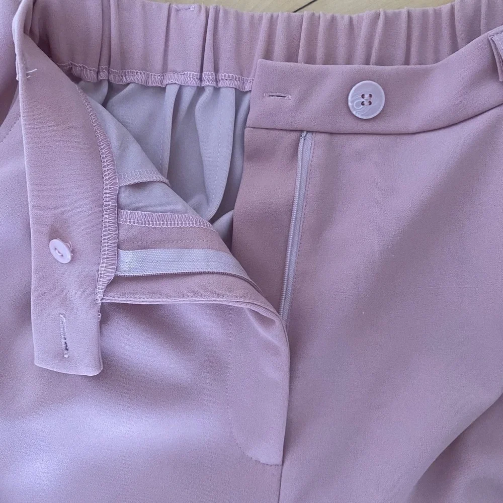 URBAN HERITAGE Elastic Waist pink wide leg polyester pants Size 11/12 - Picture 6 of 12